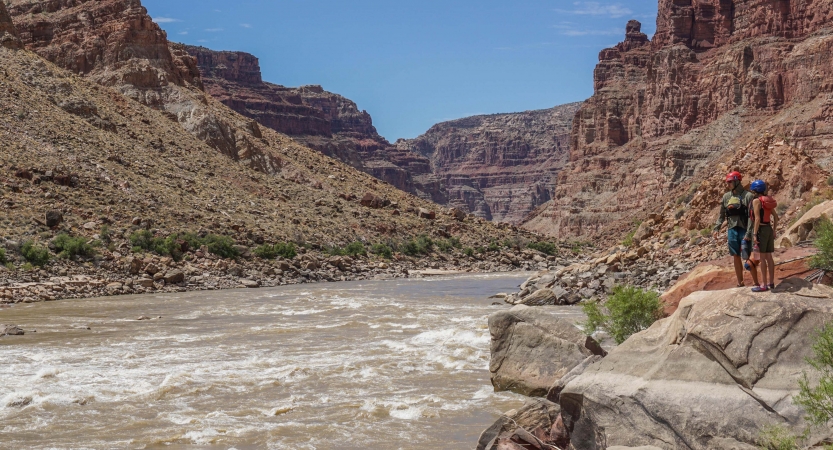 adults unplug on rafting trip in the southwest